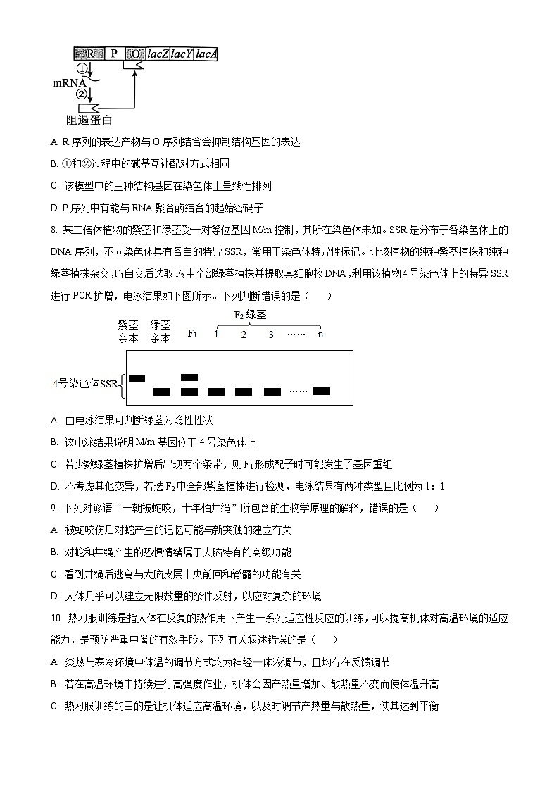 2025届河北省沧州市沧衡八县联考一模生物试题（原卷版+解析版）第3页