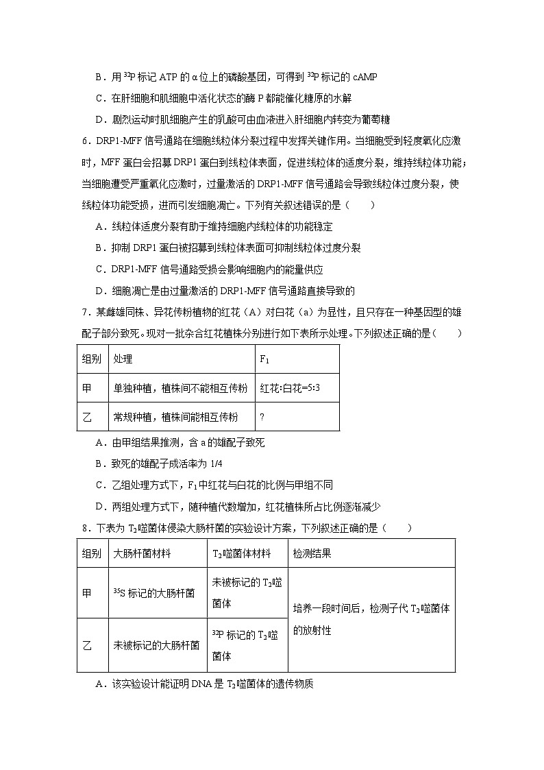 2025届湖南省郴州市高三第三次教学质量监测（市三模）生物试题（无答案）第3页