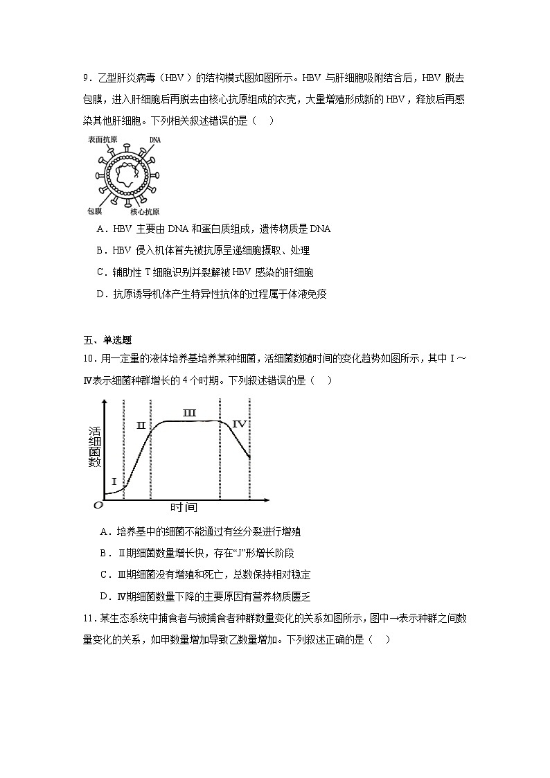 北京市门头沟区2025届高三一模考试生物试题（无答案）第3页