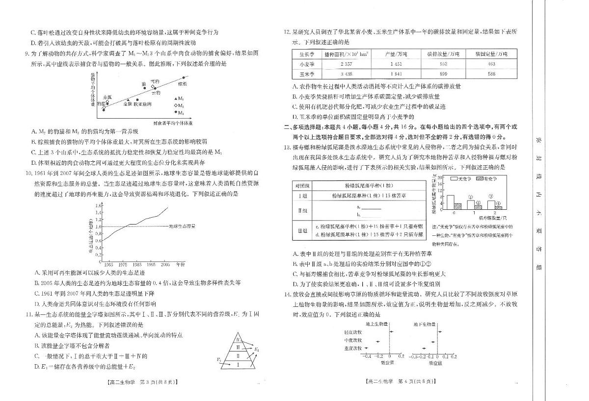 生物-江西省部分学校2024-2025学年高二下学期3月第五次联考试题第2页