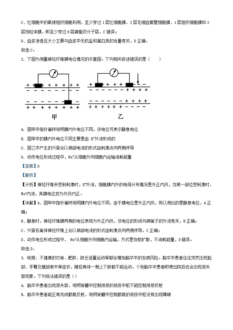 湖南省永州市2023_2024学年高二生物下学期开学考试试题含解析第2页