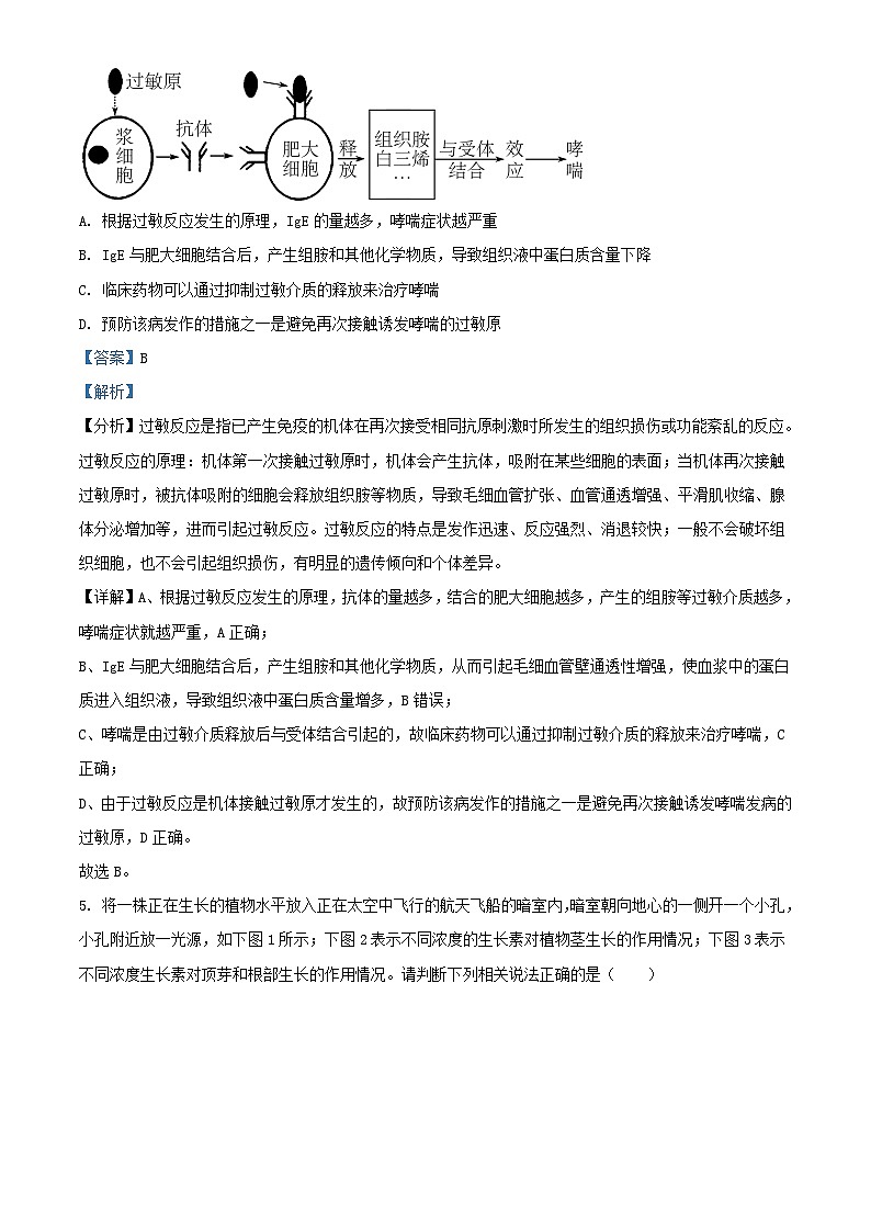 湖南省怀化市2023_2024学年高二生物上学期期末模拟试题含解析第3页