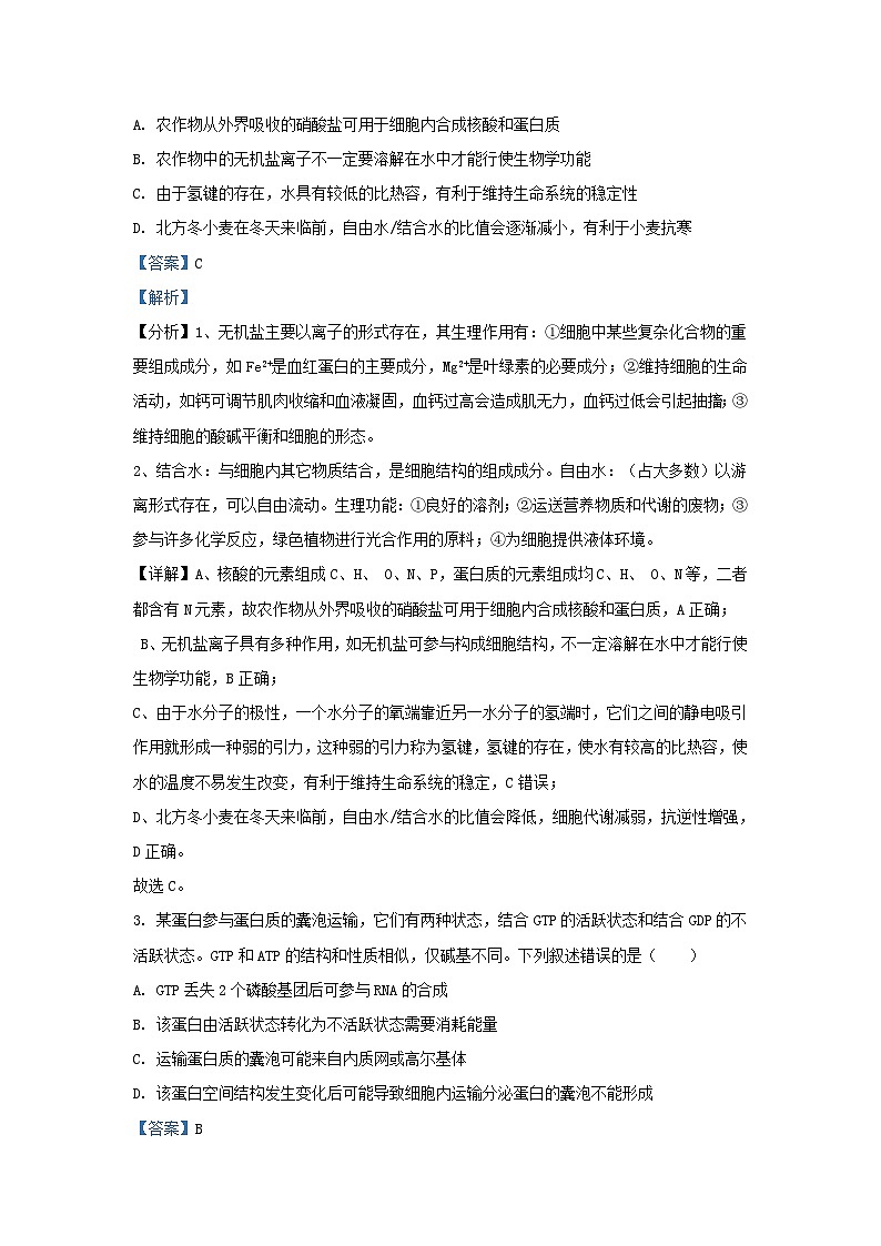 湖南省长沙市2024届高三生物下学期3月调研考试试题含解析第2页
