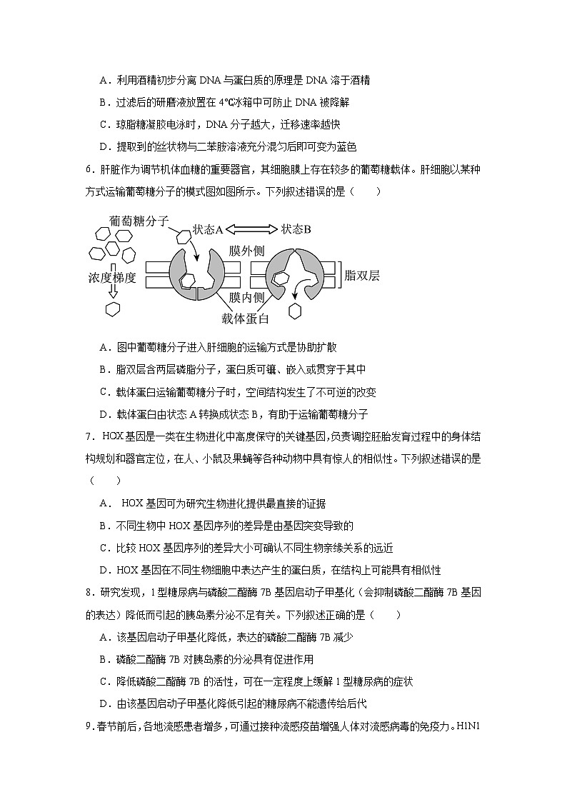 2025届青海省海东市高考二模生物试题（附答案解析）第2页