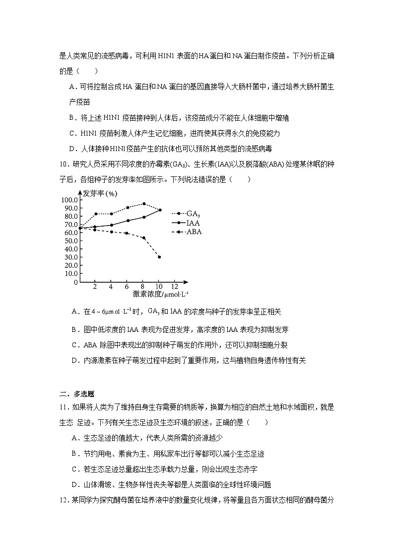 2025届青海省海东市高考二模生物试题（附答案解析）第3页