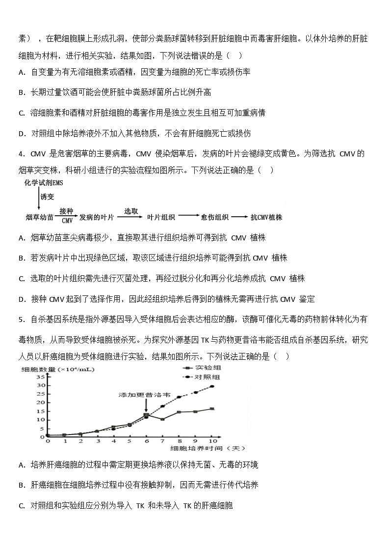 吉林省梅河口市第五中学2024-2025学年高二下学期3月月考生物试卷（Word版附答案）第2页
