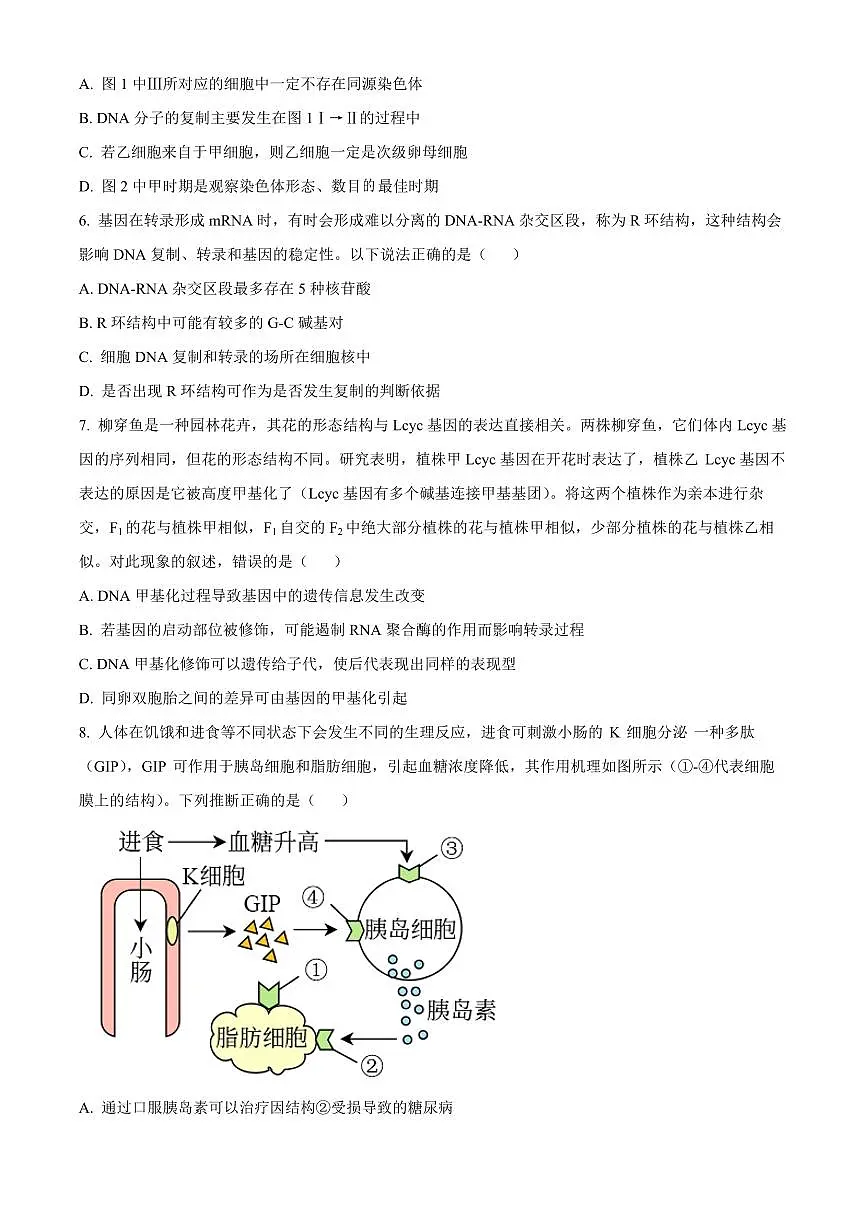 2024届河北省保定市高三上学期1月期末考试-生物试题（含答案）第3页