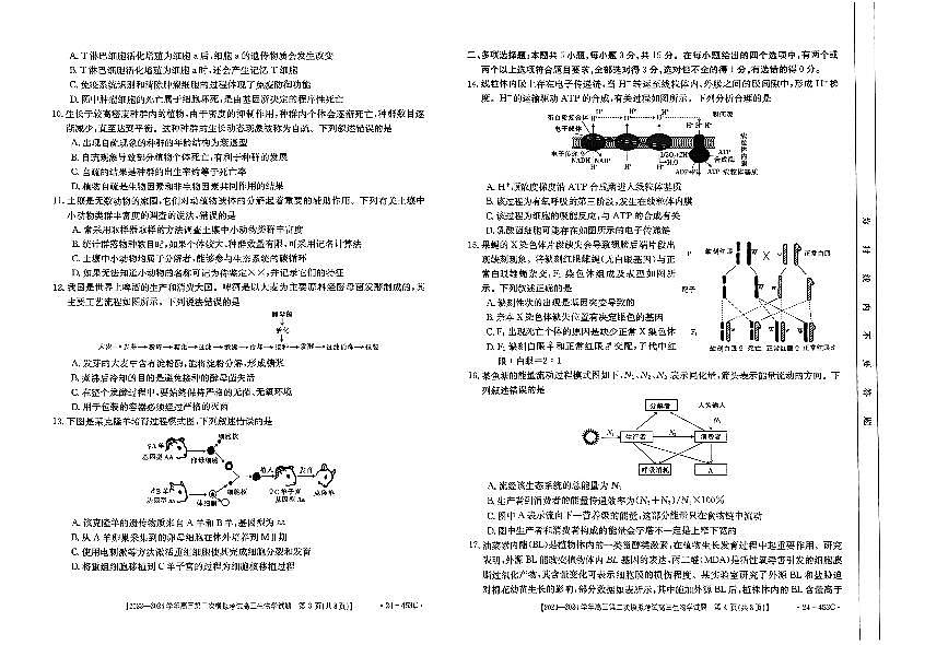 2024届河北省高三二模试卷-生物（含答案）第2页