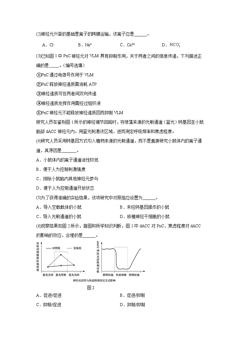 2025届上海市杨浦区高三下学期二模生物试题（无答案）第3页