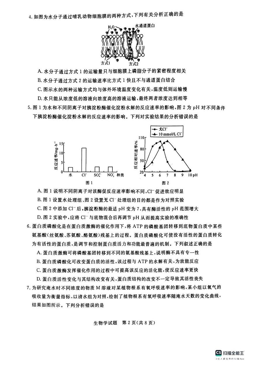 2024届河南省新未来联考高三上学期10月考试-生物试题（含答案）第2页