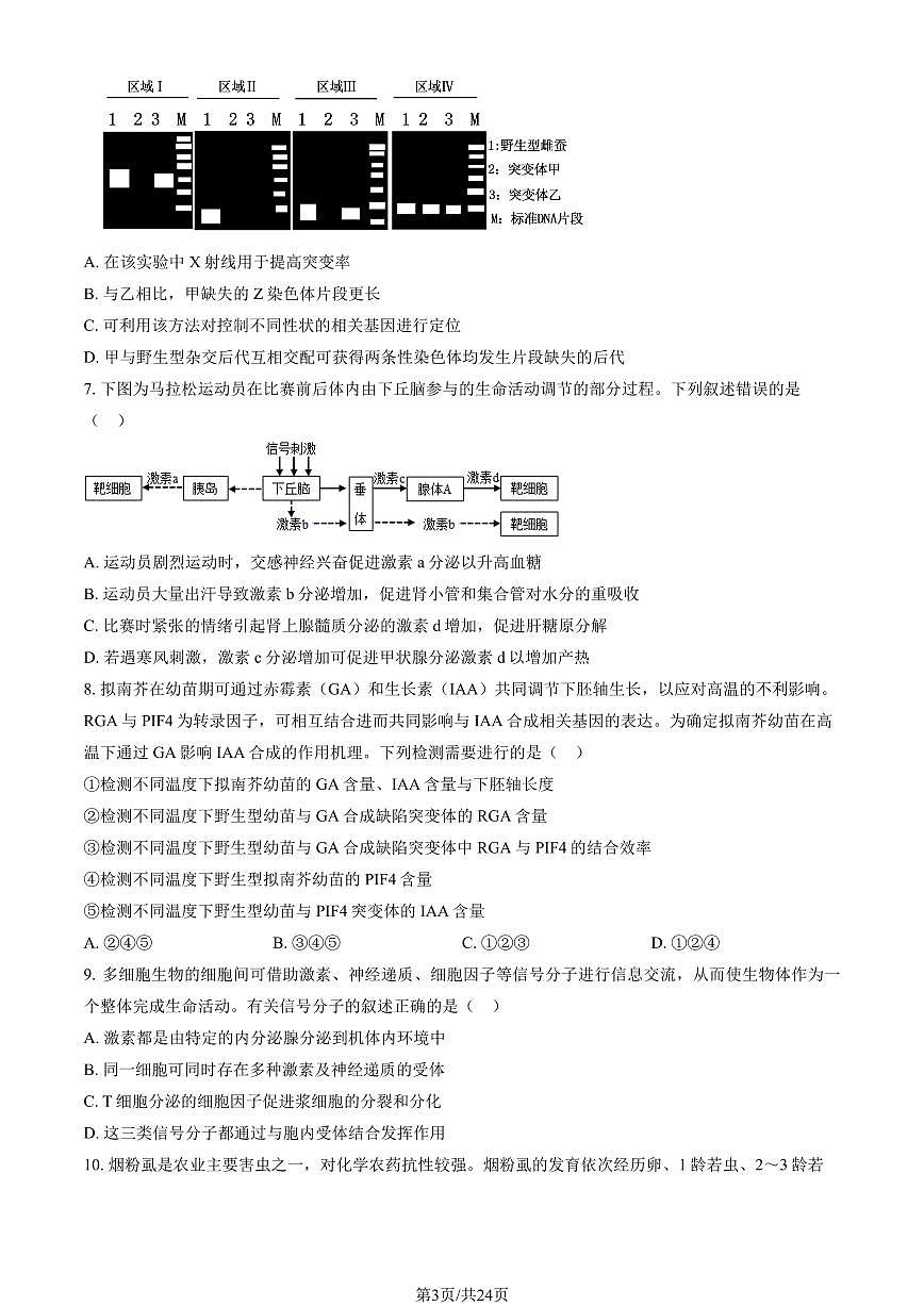 2025北京人大附中高三（下）统练十生物试题及答案第3页