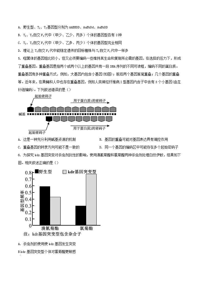 山东省泰安市2024届高三生物下学期3月一轮检测泰安一模含解析第3页