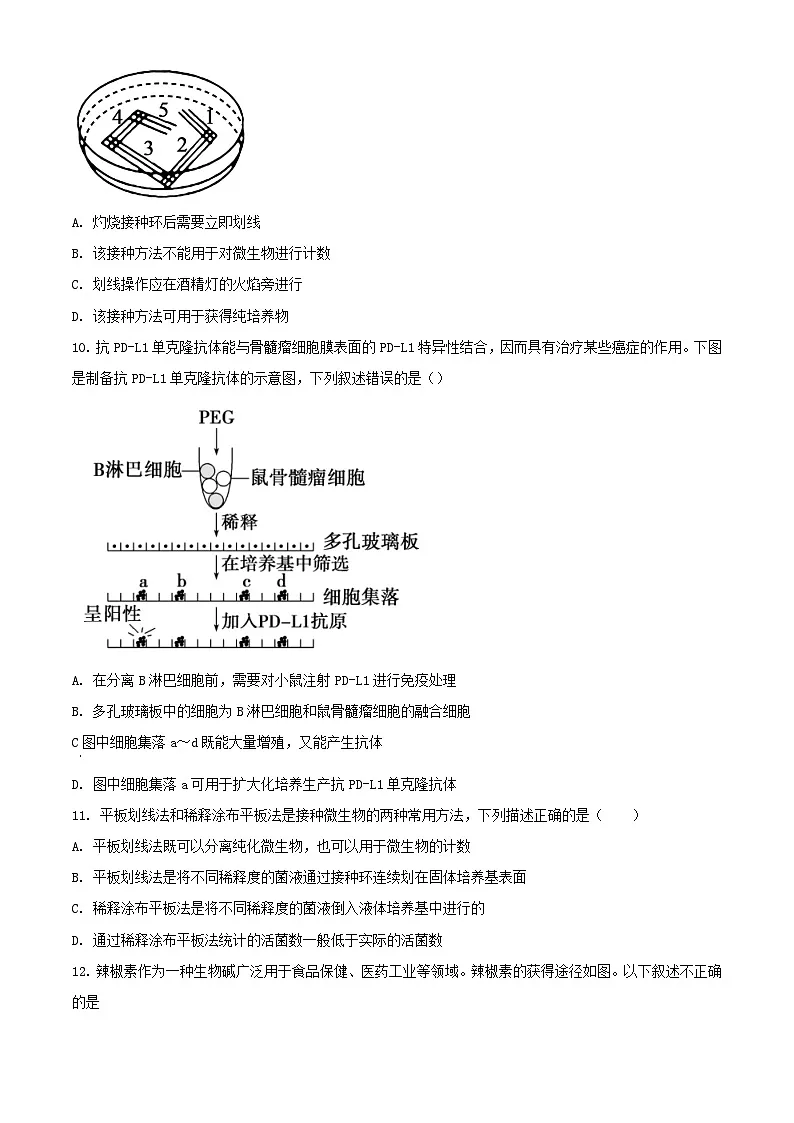 山东省潍坊市昌邑市2023_2024学年高二生物下学期3月月考试题含解析第3页