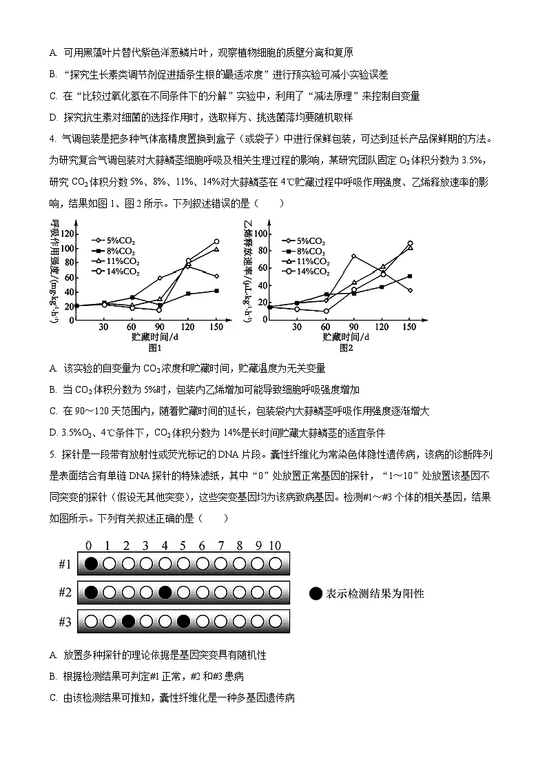 河南省部分学校2024-2025学年高三下学期3月联考生物试题（原卷版+解析版）第2页