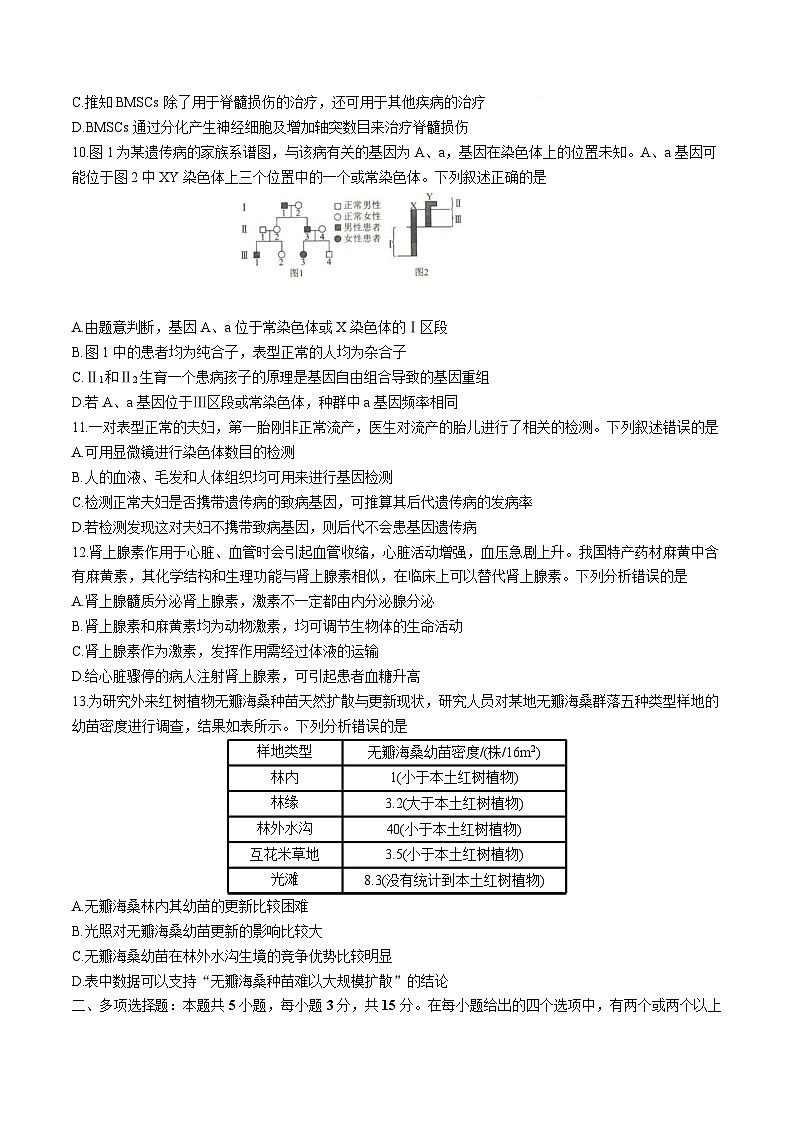 2025届河北省沧州市运东五校高三11月期中考-生物试卷（含答案）第3页