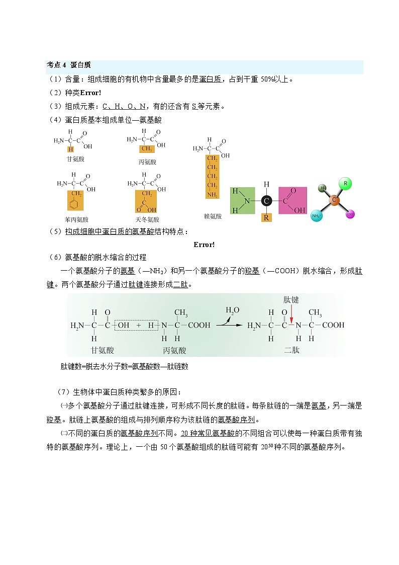 秘籍01 分子与细胞必备梳理-备战2024年高考生物抢分专题讲练（新高考专用）第2页