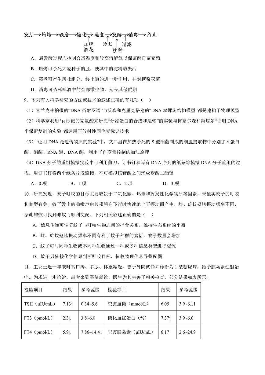 生物-江西省六校2025届高三下学期4月第二次联考试题第3页