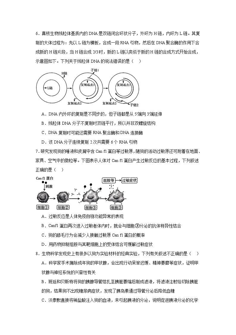 2025届湖南省新高考教学教研联盟高三下学期第二次联考暨怀化市二模考试生物学试卷（无答案）第3页