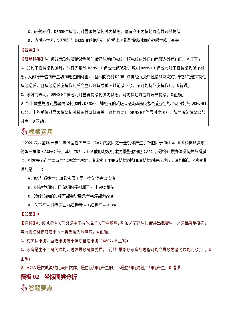 2025年高考生物复习专题复习专项提升02 情境分析（3大模板）（解析版）练习第2页
