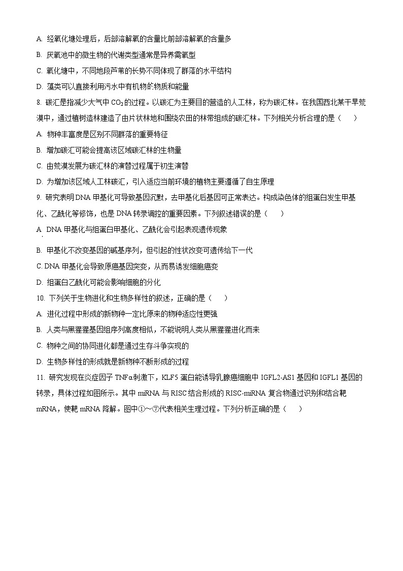 2025届广东省湛江市高三第一次调研考试生物试题（原卷版）第3页