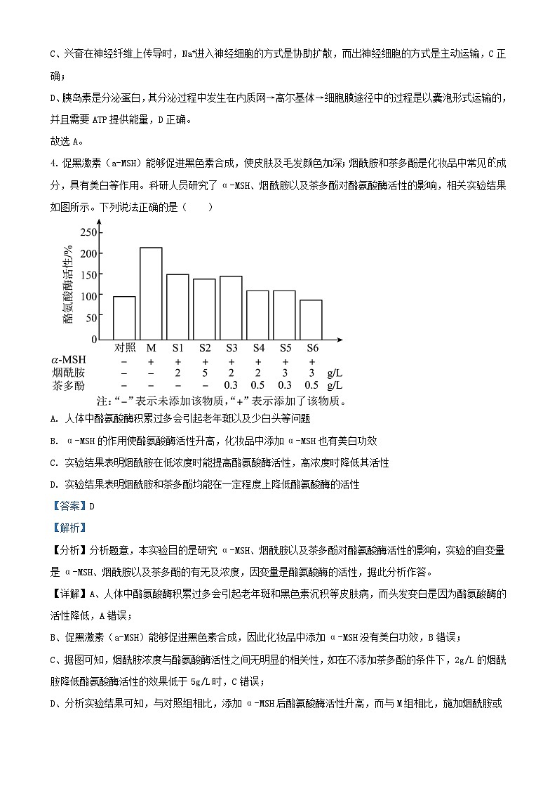 四川省绵阳市涪城区2024届高三生物下学期三模试题含解析第3页