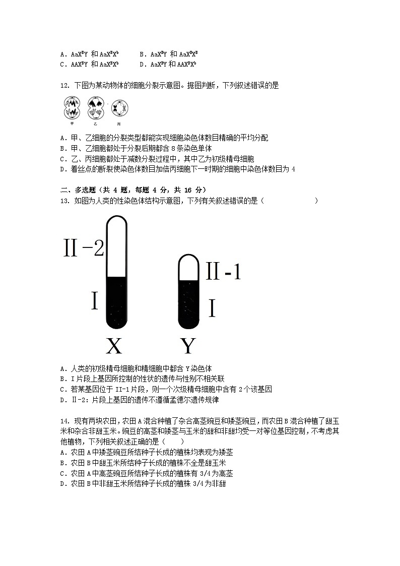 江西省南昌市2024-2025学年高一下学期3月月考生物（模拟卷）+答案第3页