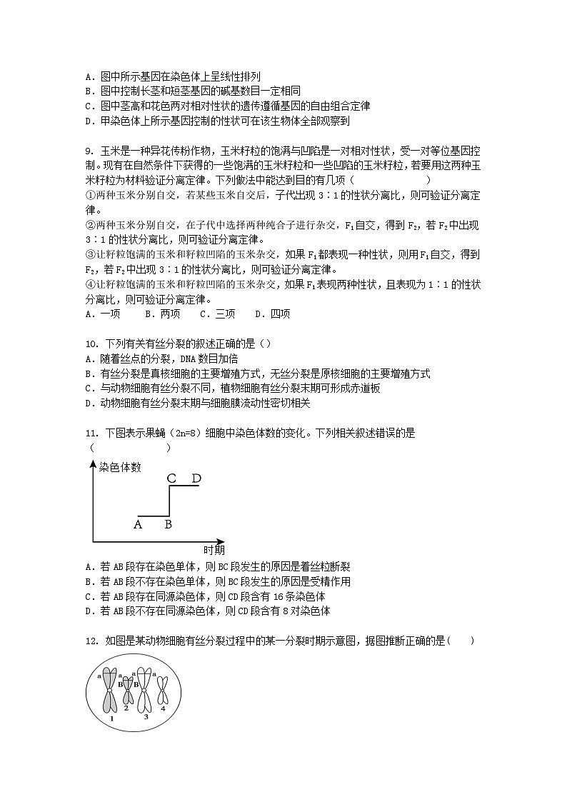 山西省朔州市怀仁市2024-2025学年高一下学期3月月考生物（模拟卷）+答案第3页