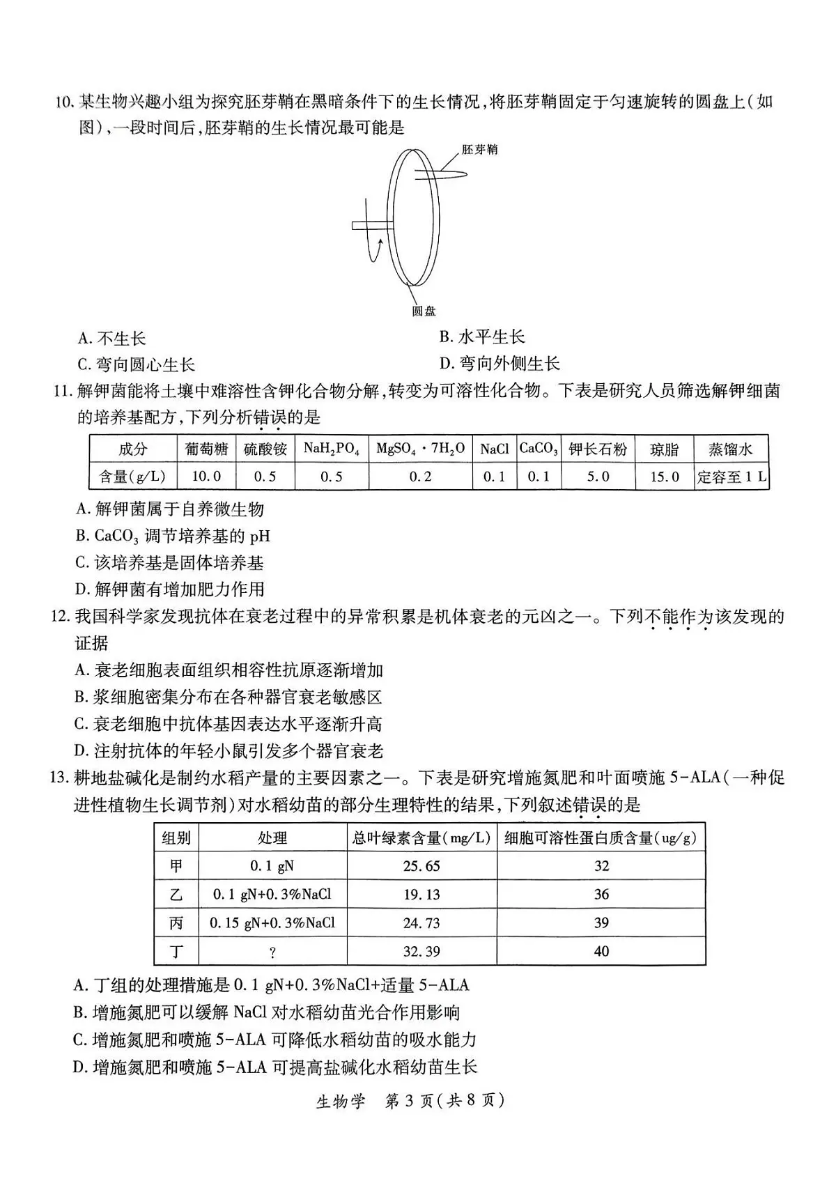 2025届广东省茂名市高三二模第二次综合测试 生物试题+答案第3页