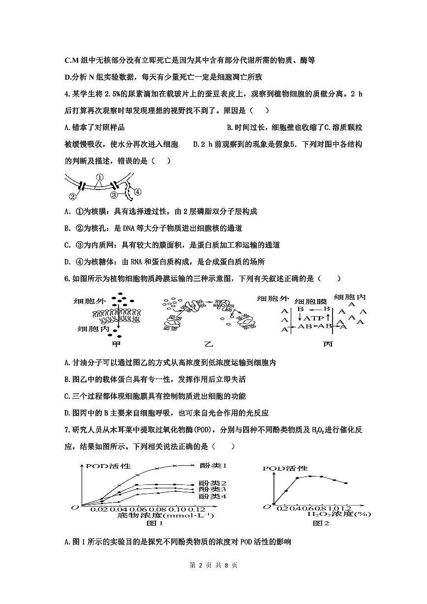 2024届江西省宜春市丰城中学高三上学期开学考试-生物试题（含答案）第2页
