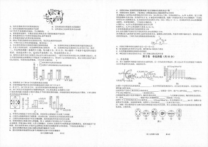 2024届辽宁省辽西联合校高三上学期期中考试(11月)-生物试题（含答案）第2页