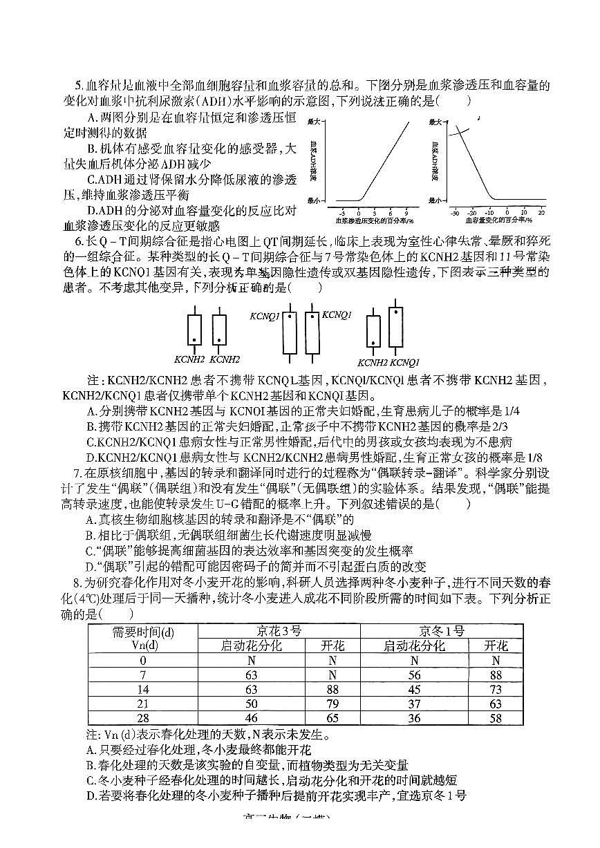 2024届辽宁省协作校高三第二次模拟考-生物试卷（含答案）第2页