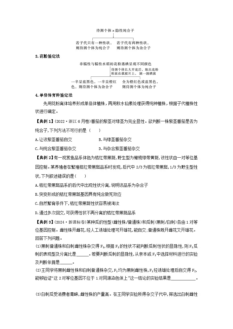 2025年高考生物二轮复习：遗传实验的解题方法 讲义（含练习题及答案）第3页