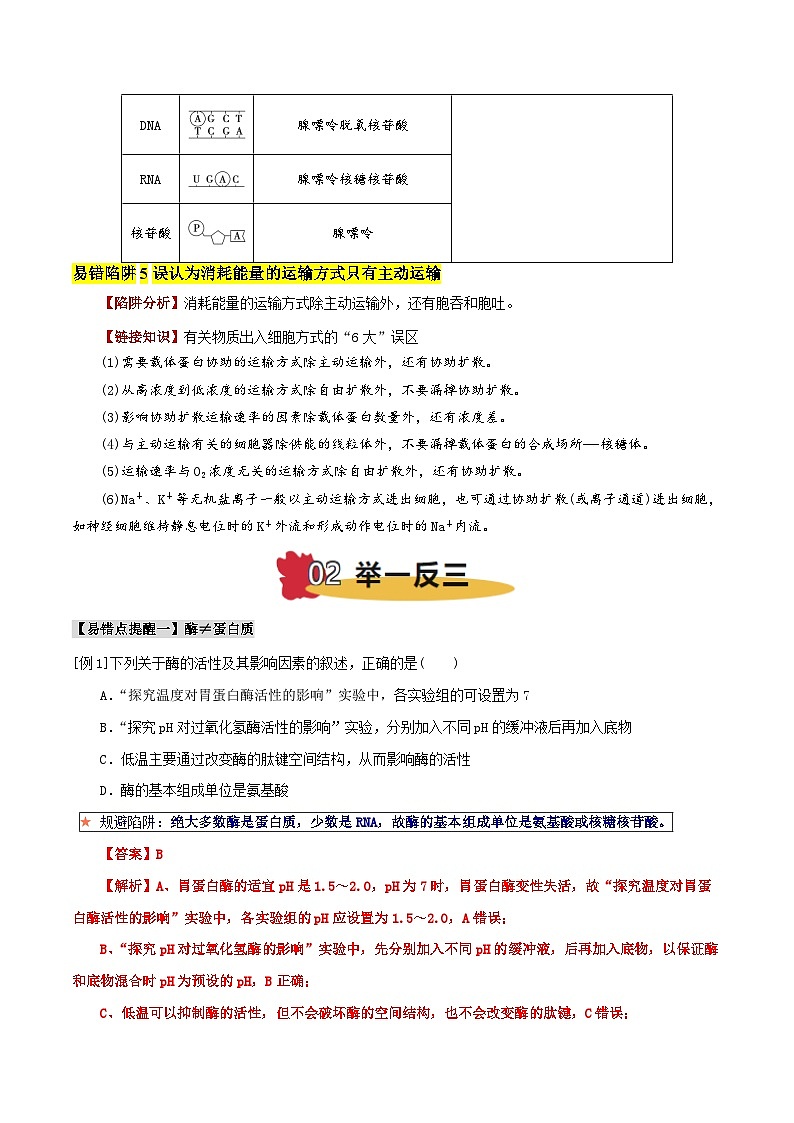 2025年高考生物考试易错题（新高考通用）易错点04酶与ATP的易错辨析（5大陷阱）（教师版）第3页