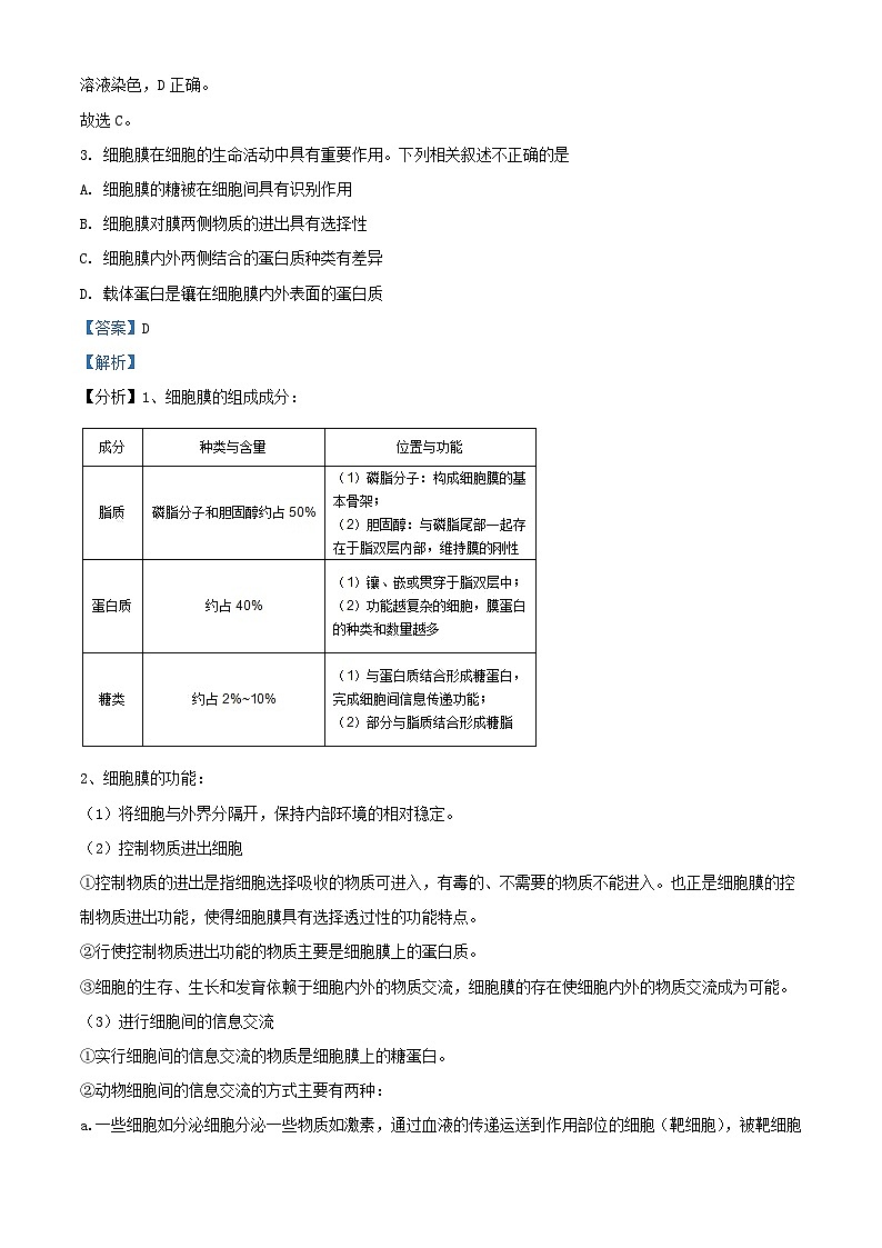 云南省昆明市2023_2024学年高二生物下学期4月月考试题含解析第2页