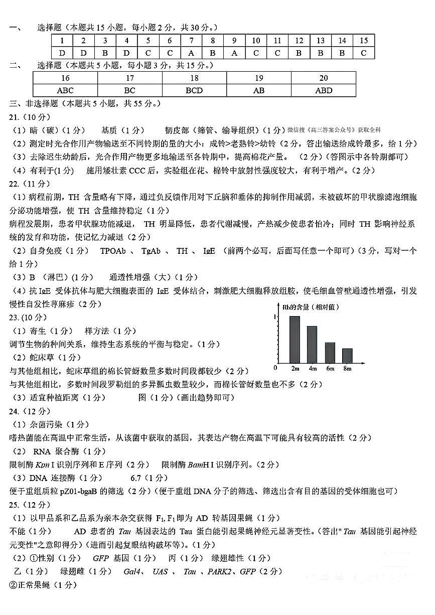 生物答案第1页