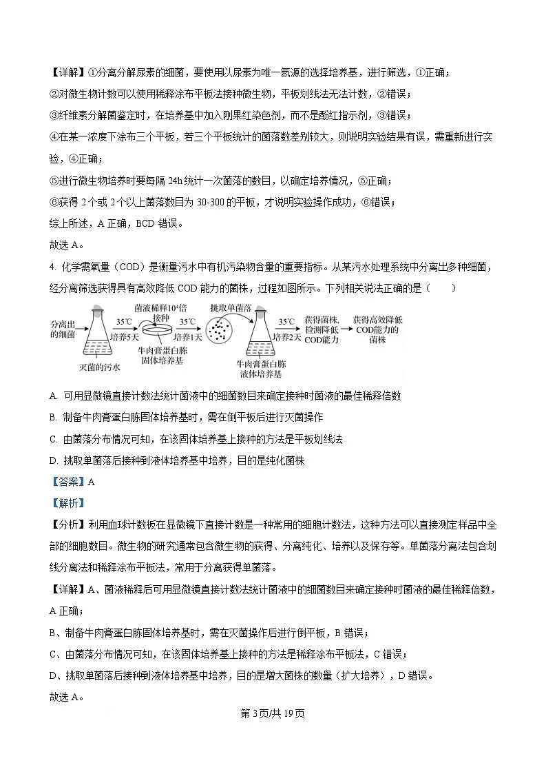 四川省凉山州民族中学2024-2025学年高二下学期3月月考生物试题 Word版含解析第3页