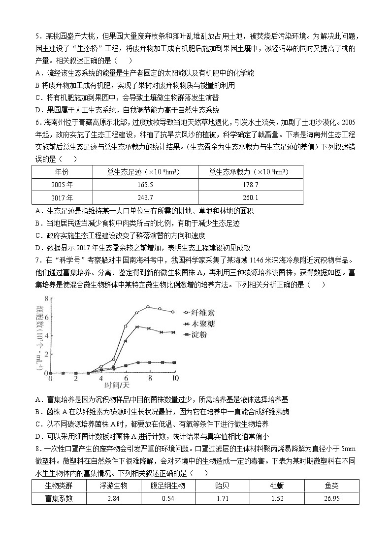 河北省邢台市信都区邢台市第一中学2024-2025学年高二下学期3月月考生物学试卷（含答案）第2页