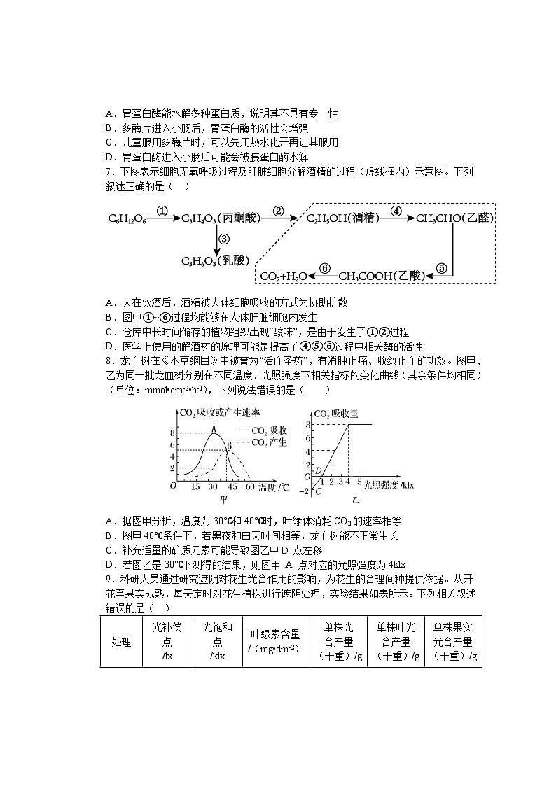 江西省宜春市丰城市第九中学2024-2025学年高一下学期第一次段考生物试卷（含答案）第3页