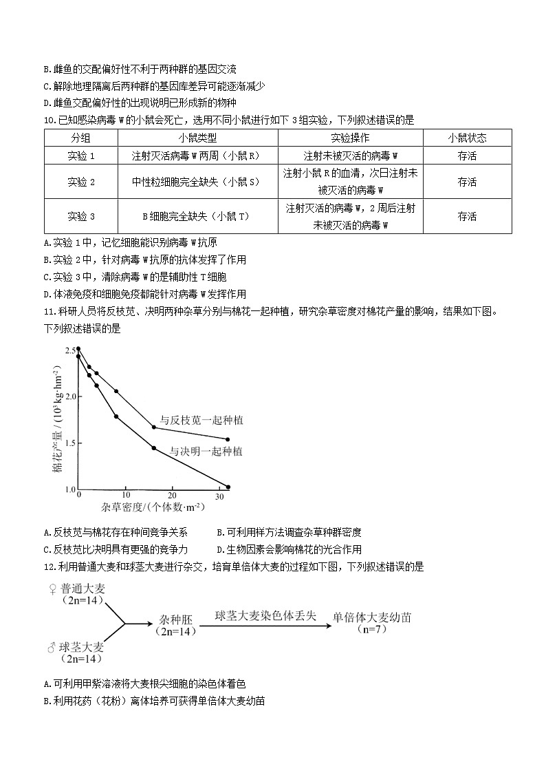 2023届北京市昌平区高三二模生物试题 附答案第3页