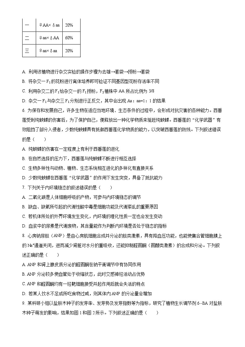 2025届河北省承德市高三下学期3月模拟预测生物试题（原卷版+解析版）第3页