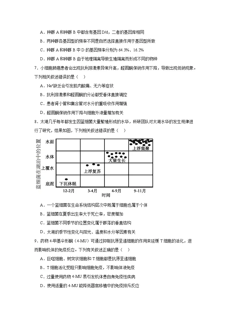 河南省名校学术联盟2024-2025学年高三下学期模拟冲刺生物试题（三）（附答案解析）第3页