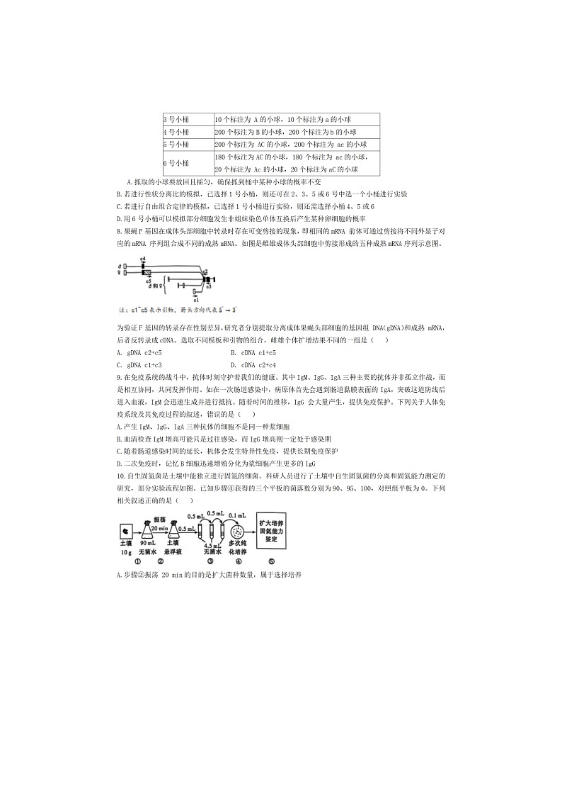 长沙湖南师大附中2024-2025学年高三下月考（七）考试生物试卷含答案第3页