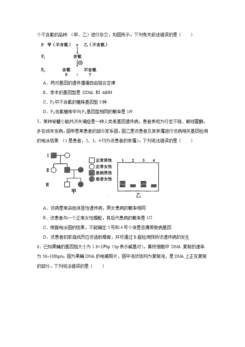 贵州省六校2024-2025学年高三下学期联考生物试题（无答案）第2页