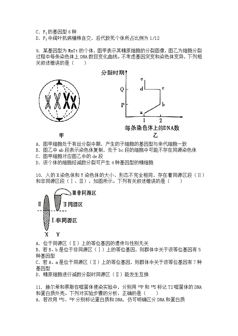 湖南省名校联考2024-2025学年高一下学期期中考试生物试题+答案第3页
