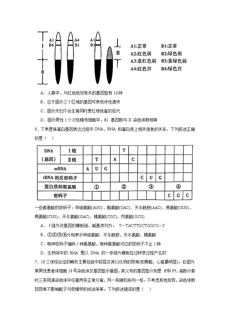 2025届安徽省江淮十校高三下学期4月第三次联考生物试题（无答案）第3页