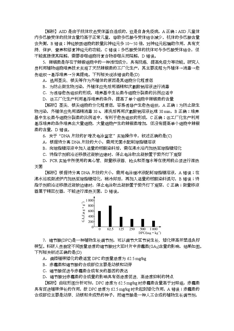 附中8生物（一模）——教第2页