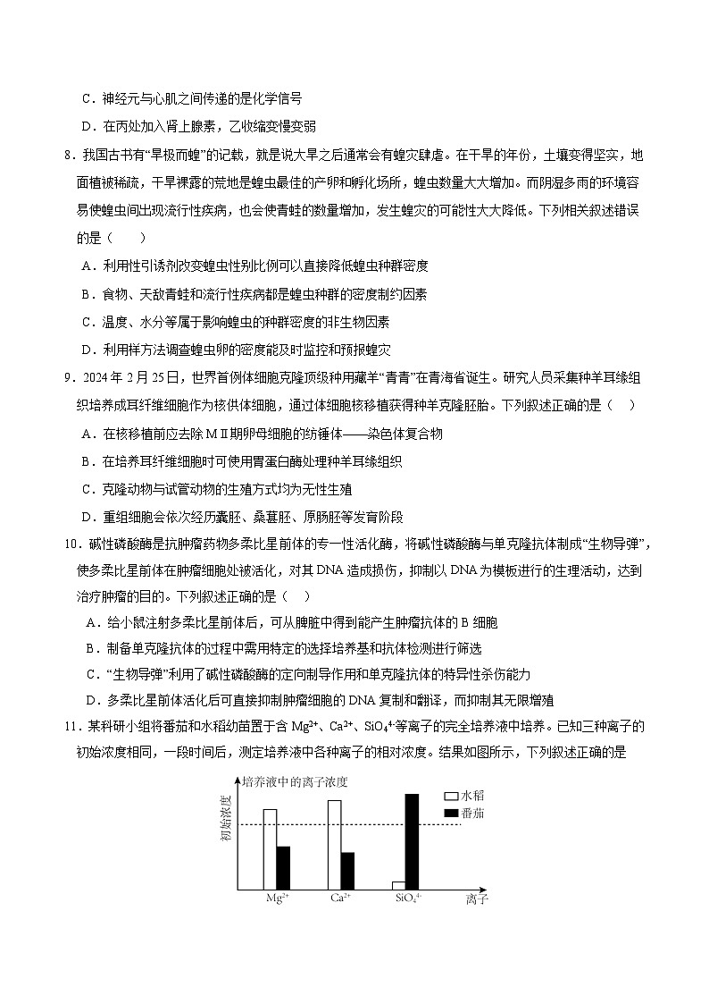 2025年高考第二次模拟考试：生物（黑吉辽蒙通用）（考试版）第3页