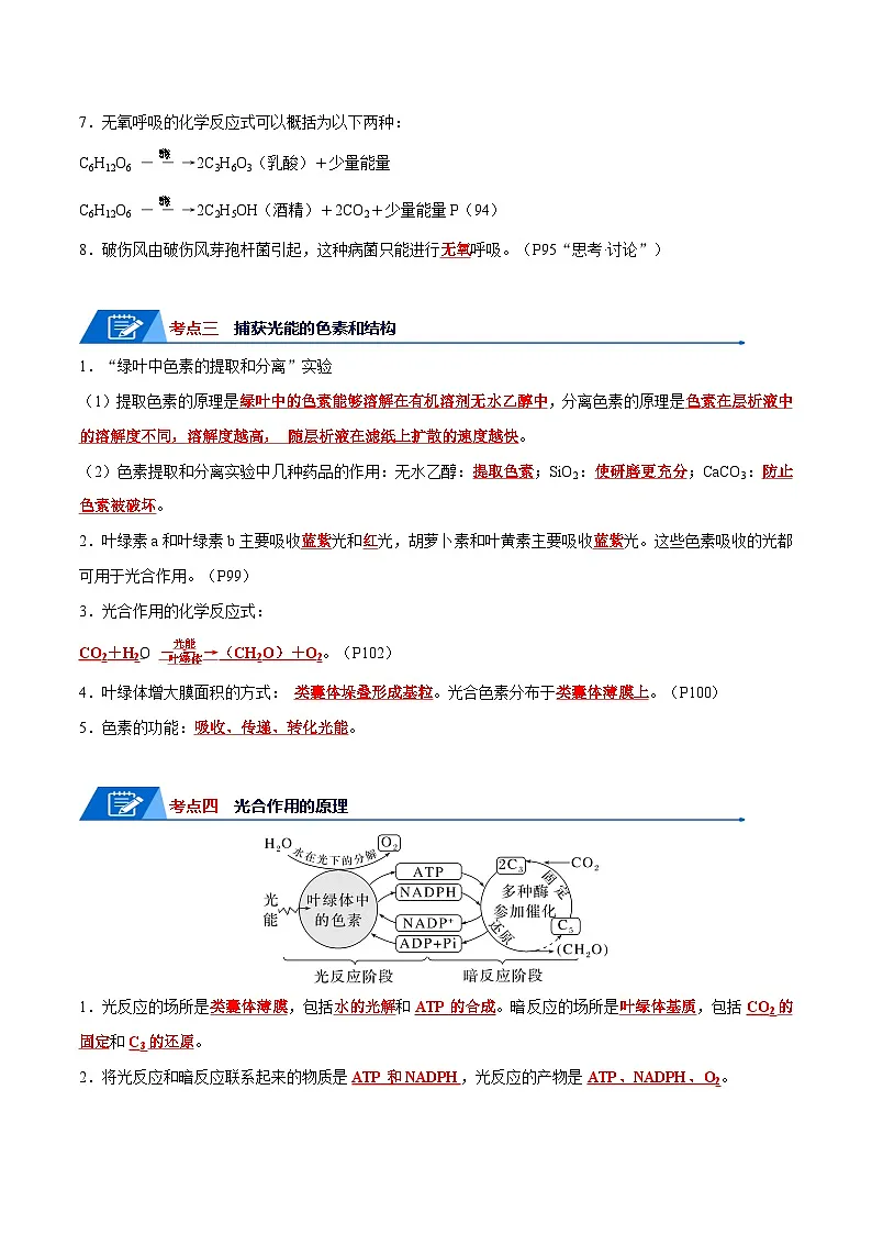 高考生物一轮复习—细胞呼吸和光合作用（试卷含答案）第3页