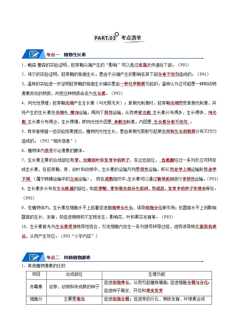 高考生物一轮复习—植物的激素调节（试卷含答案）第2页