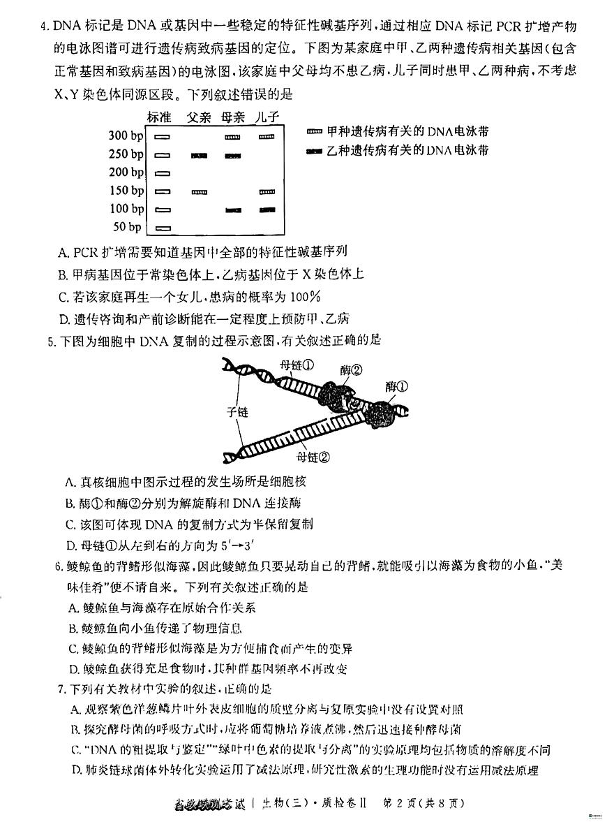 河北省省级联测考试2023-2024学年高三上学期12月月考 生物试卷（含答案）第2页